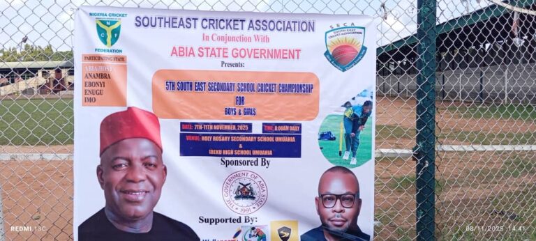 ABIA GOVERNMENT BACKS REVIVAL OF CRICKET AS SOUTH-EAST SCHOOLS CHAMPIONSHIP KICKS OFF IN UMUAHIA.