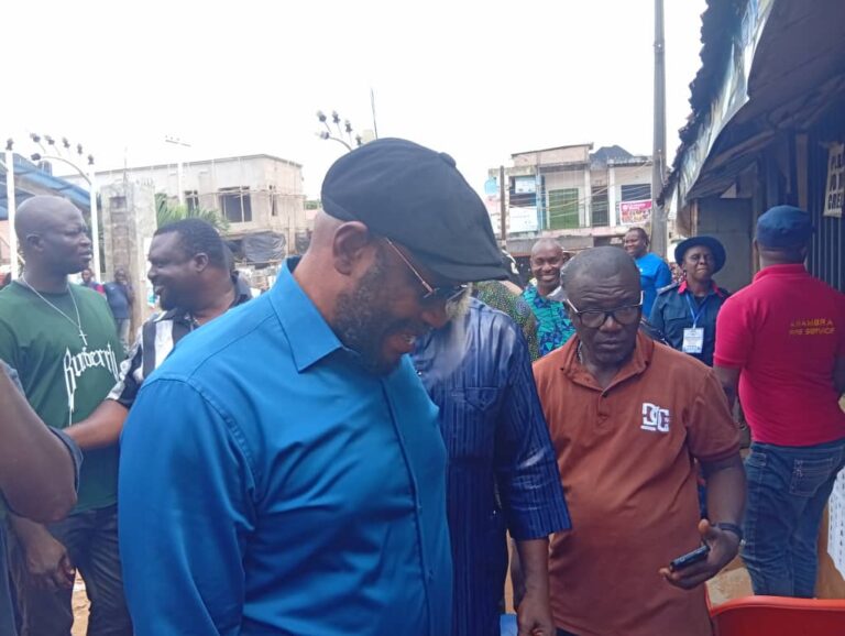 AA CANDIDATE JEFF NWEKE CONGRATULATES SOLUDO ON RE-ELECTION VICTORY.