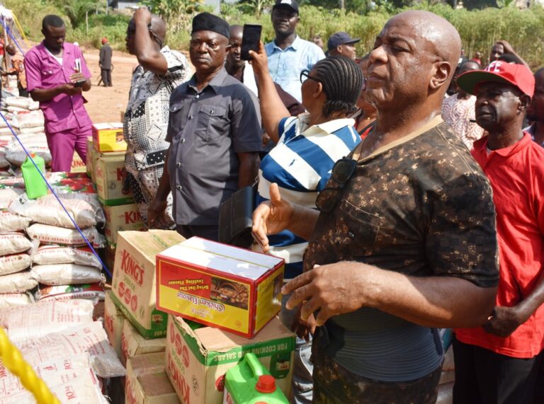 PHILANTHROPIST FEEDS 1,050 FAMILIES IN AWGU LGA
