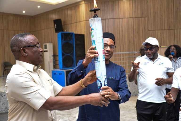 NDDC TORCH ARRIVES ABIA AS OTTI REAFFIRMS COMMITMENT TO YOUTH, SPORTS DEVELOPMENT