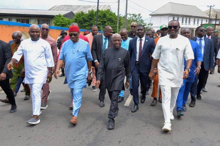 OTTI INSPECTS OBOHIA ROAD PROJECT, WARNS AGAINST ROADSIDE TRADING IN ABA