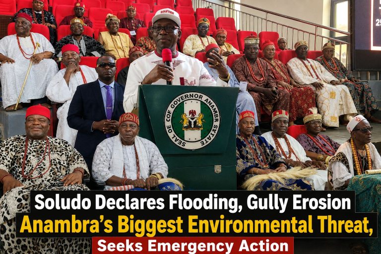 SOLUDO DECLARES FLOODING, GULLY EROSION ANAMBRA’S BIGGEST ENVIRONMENTAL THREAT, SEEKS EMERGENCY ACTION