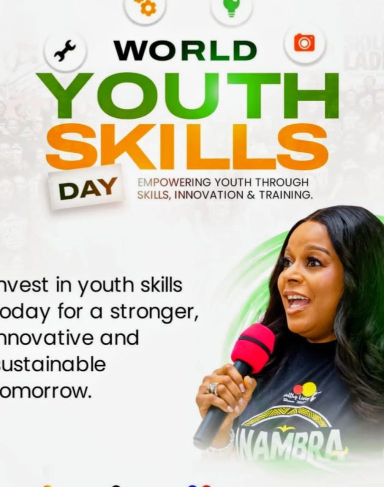 NONYE SOLUDO URGES YOUTHS TO EMBRACE SKILLS DEVELOPMENT FOR SELF-RELIANCE