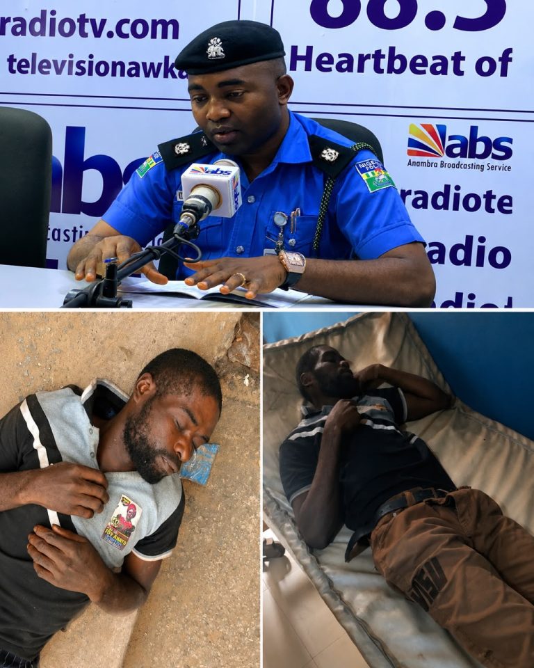 ANAMBRA POLICE RESCUE UNCONSCIOUS MAN, WARN AGAINST DRUG ABUSE